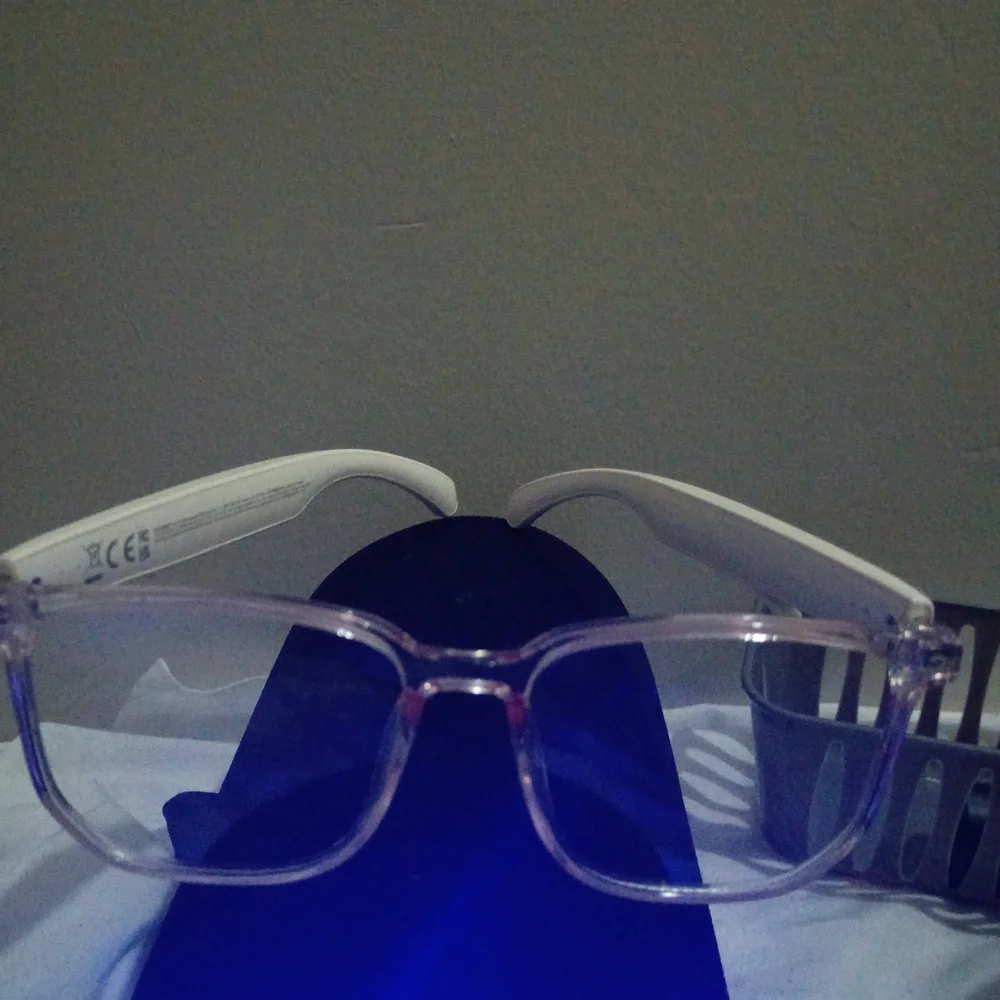 Clear and White Wearable Smart Glasses